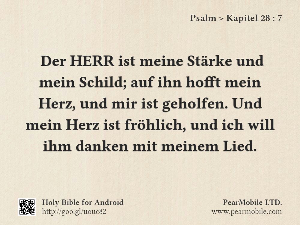 Psalm, Kapitel 28:7